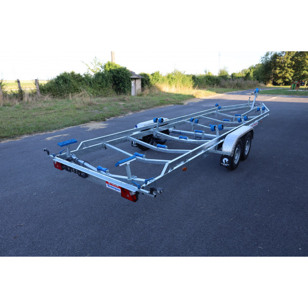 10m-2m55- 2X1800 kg - 3500 kg - VLEMMIX - Remorque Porte-Bateau