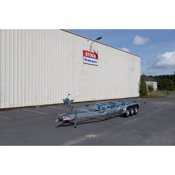 7m80-2m20 3x1350kg - 3x13500 kg - VLEMMIX - Remorque Porte-Bateau