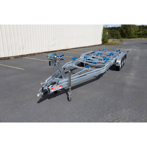 7m80-2m20 3x1350kg - 3x13500 kg - VLEMMIX - Remorque Porte-Bateau