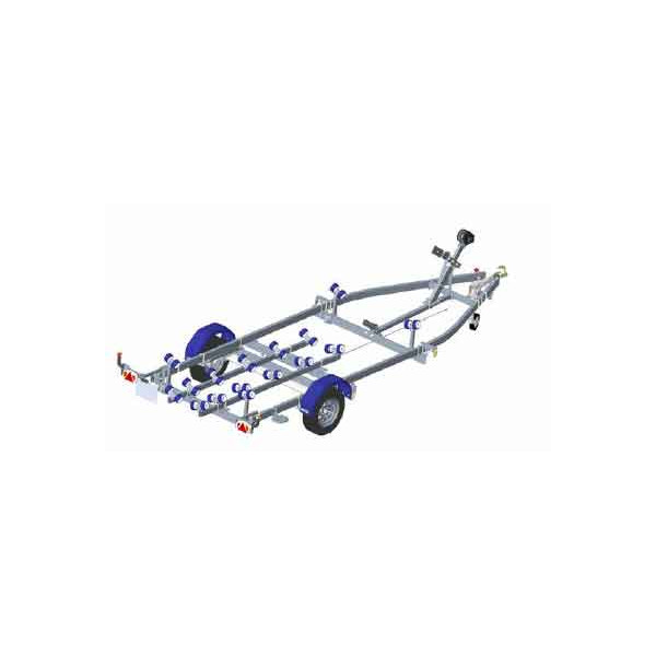 remorque porte bateau 1200kg multi-rouleaux