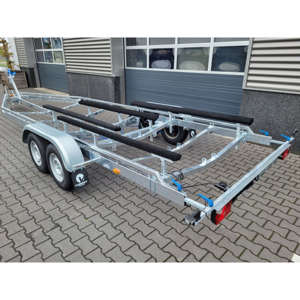 7m80-2m20 2x1350kg - 2700 kg - VLEMMIX - Remorque Porte-Bateau avec patins