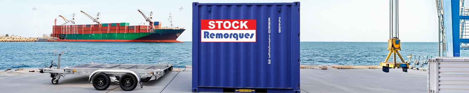 Remorque porte container — Transporter un container maritime de 10" ou 20"