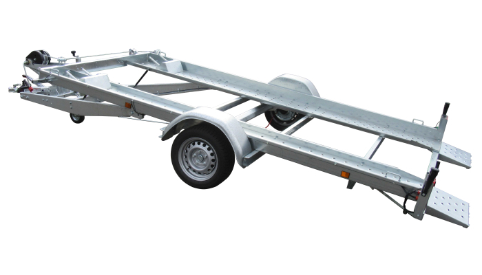 PORTE VOITURE 361x185x11 avec petites rampes fixes PTAC : 1600 kg avec  2 cales et 1 treuil inclus