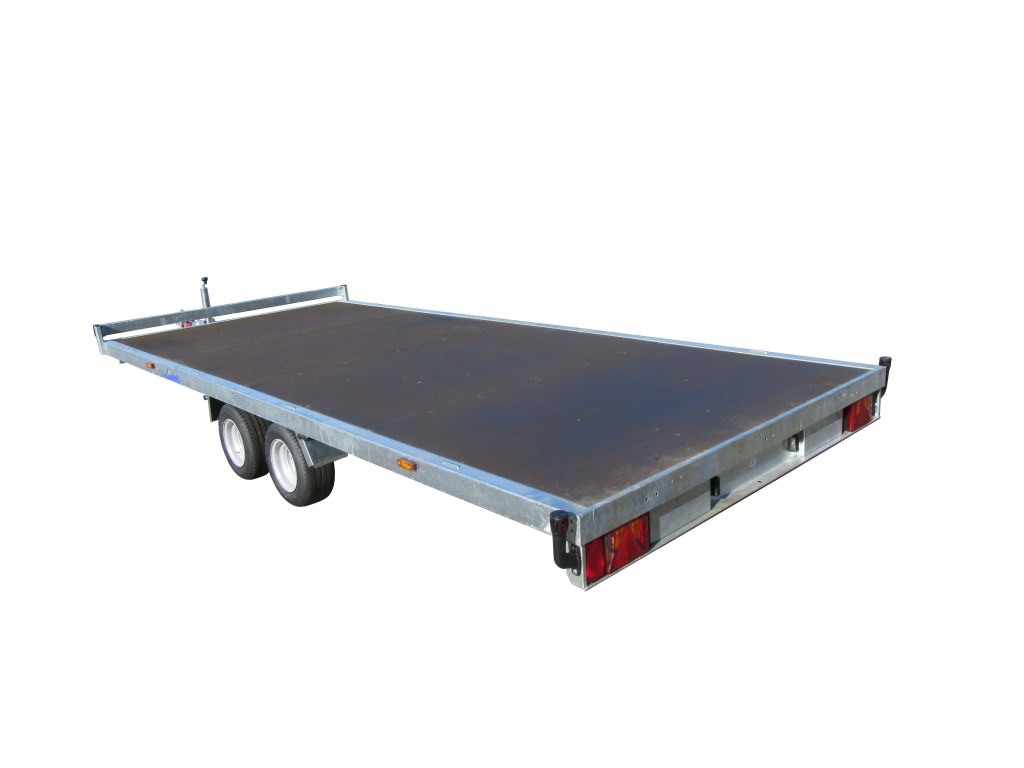 PLATEAU ROUES DESSOUS 506x215 freiné 2 essieux PTAC : 2500 kg
