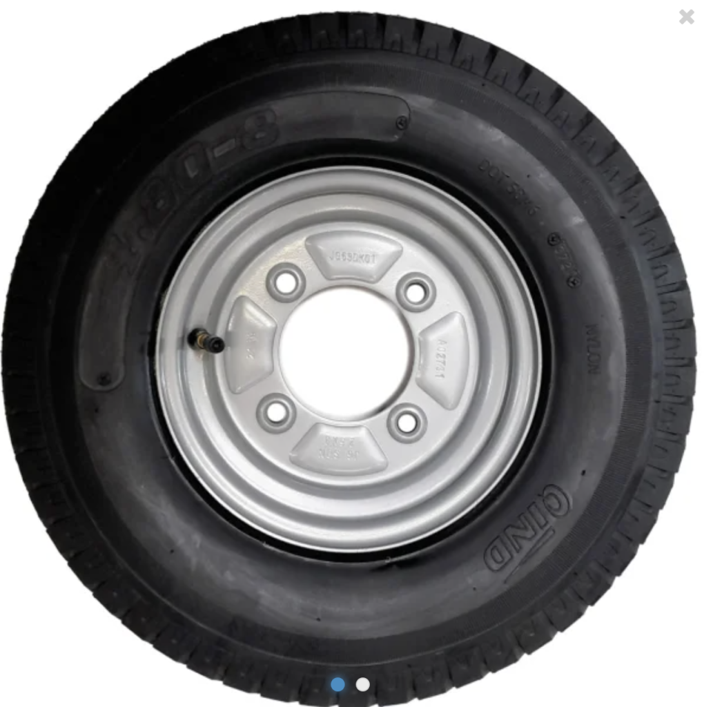 Roue complète 480x8 - 6 PLYS - 4 trous 115 - déport 0 - 71M