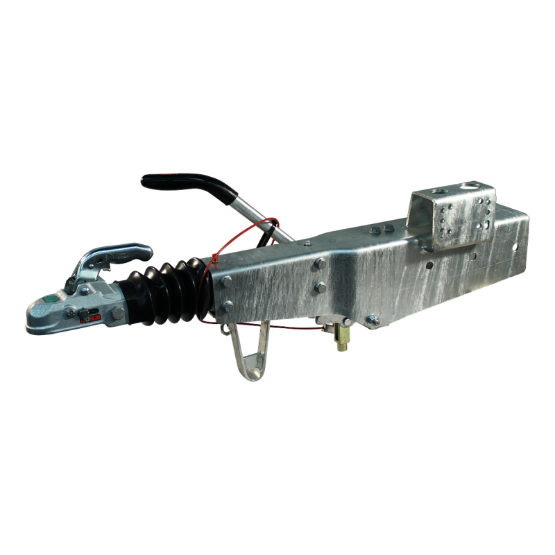timon à inertie KRV35-A ⧄120 mécanique , tête d'attelage support de roue jockey soudé