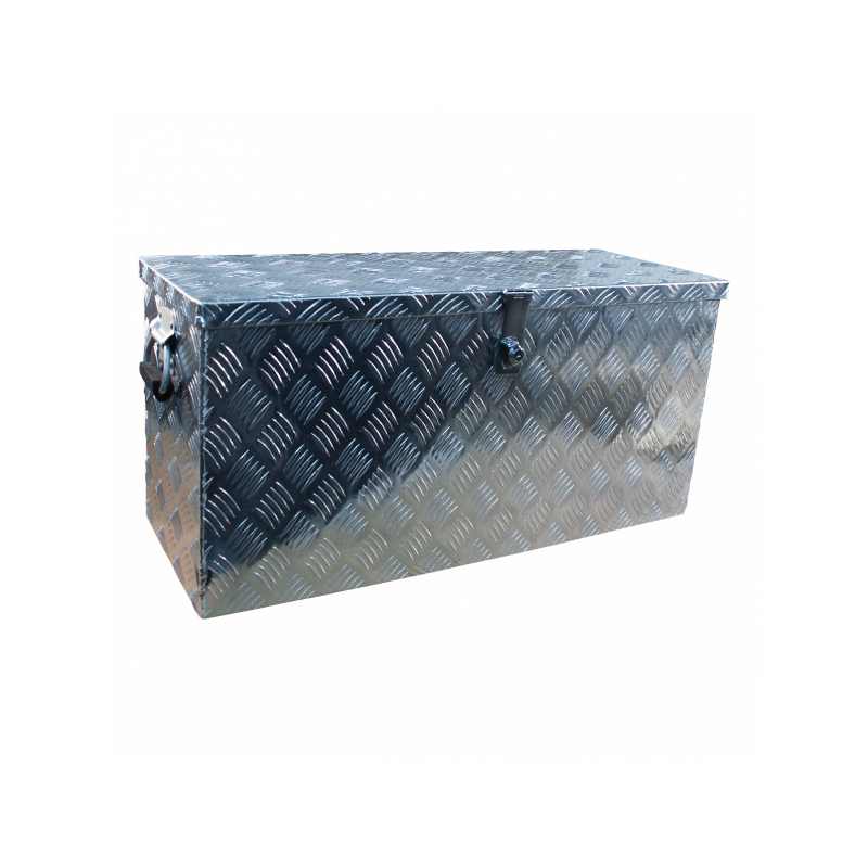 caisse à outils aluminium lxbxh 840x310x400mm fermeture enveloppante avec serrure intégrée