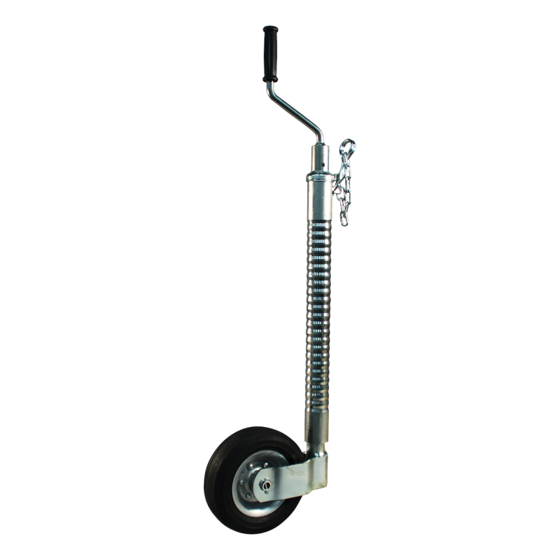 roue jockey renforcée à gorges Ø48mm 205x50mm jante en acier