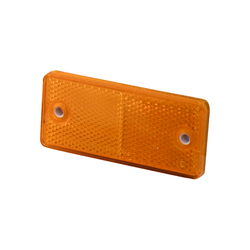 réflecteur ⌧ orange à visser + auto-collant 90x40