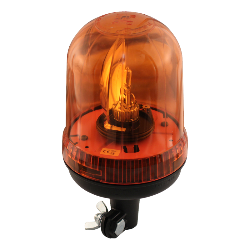 gyrophare halogène 24V 70W orange fixation a insérer