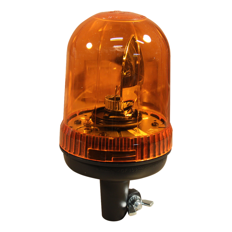 gyrophare halogène dual voltage 12V / 24V orange fixation a insérer