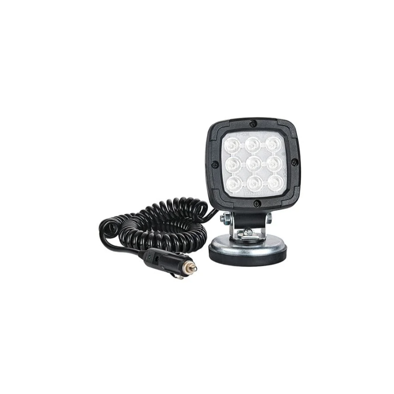 Lampe de travail à LED op magn.voet krulsnoer LED 12v plug universel 12/24V