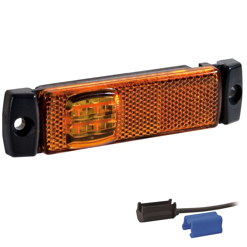 Feu de position LED orange | 12-36v | 0,75mm². connecteur | 1,5m.cable