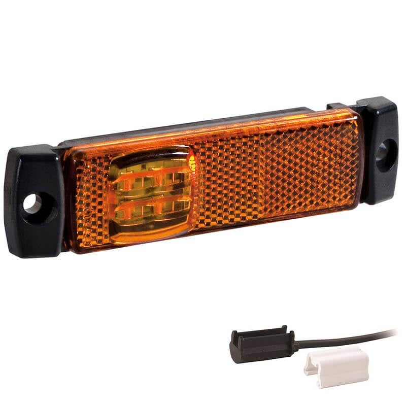 Feu de position LED de couleur orange | 12-24V | 1,5mm. connecteur