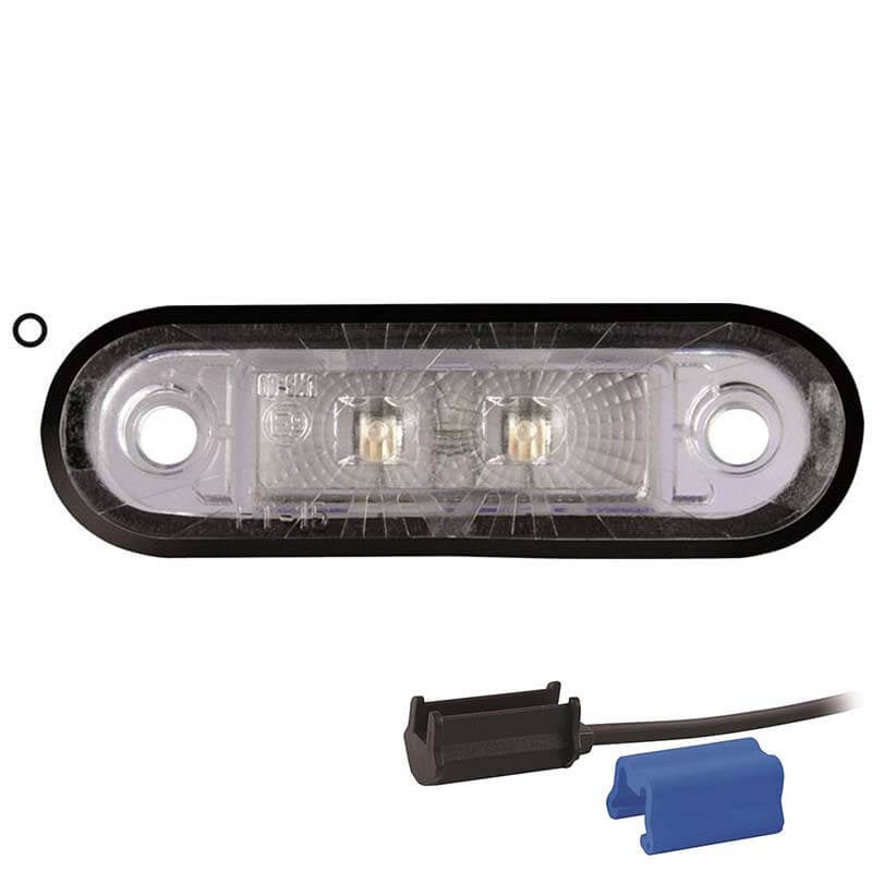 Feu de position LED blanc | 12-24V | 0,75mm². connecteur
