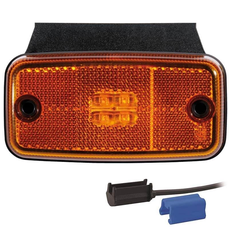 Feu de position LED de couleur orange | 12-36v | 0.75mm². connecteur