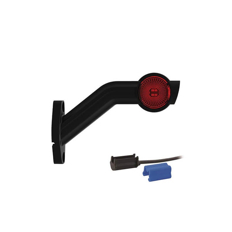 Droite | feu de gabarit LED avec tige inclinée | 12-36v | 0.75mm². connecteur