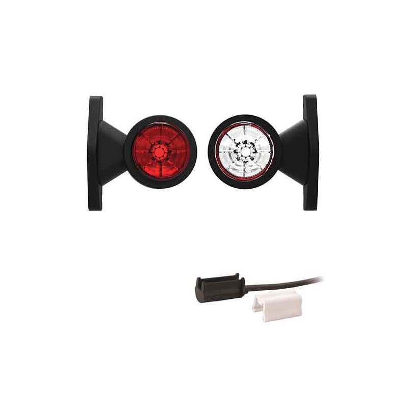 feu d'encombrement rood/wit universel P&R câble 200mm, 1,5mm² 12/24V