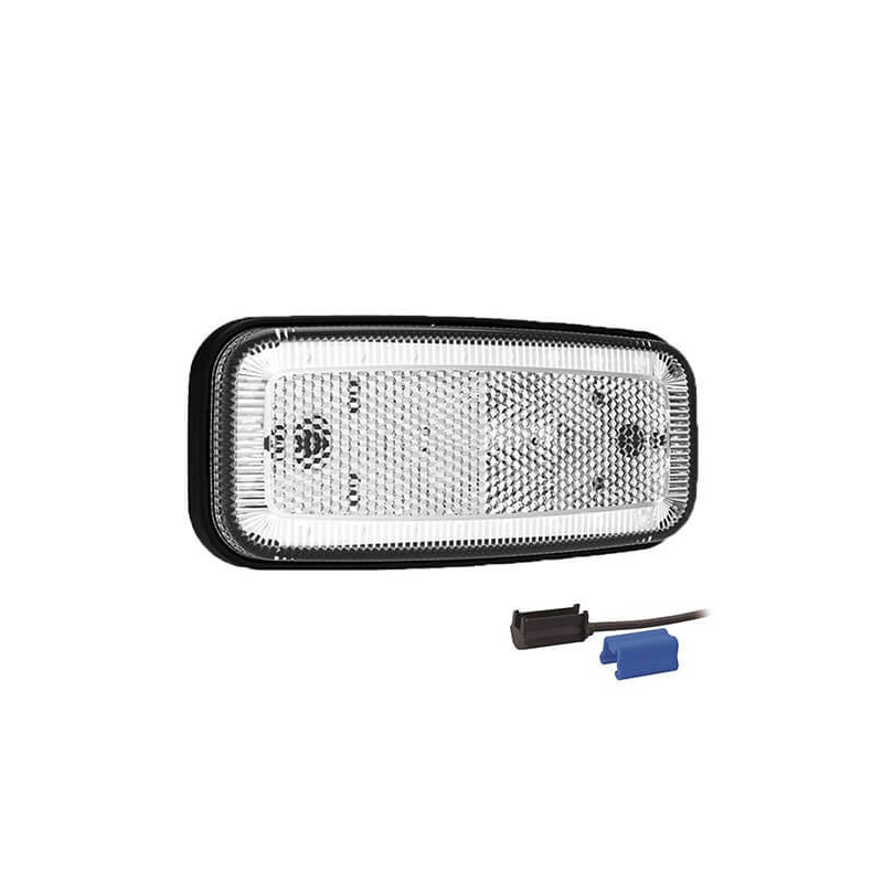 Feu de position LED blanc | 12-24V | 0,75mm². connecteur