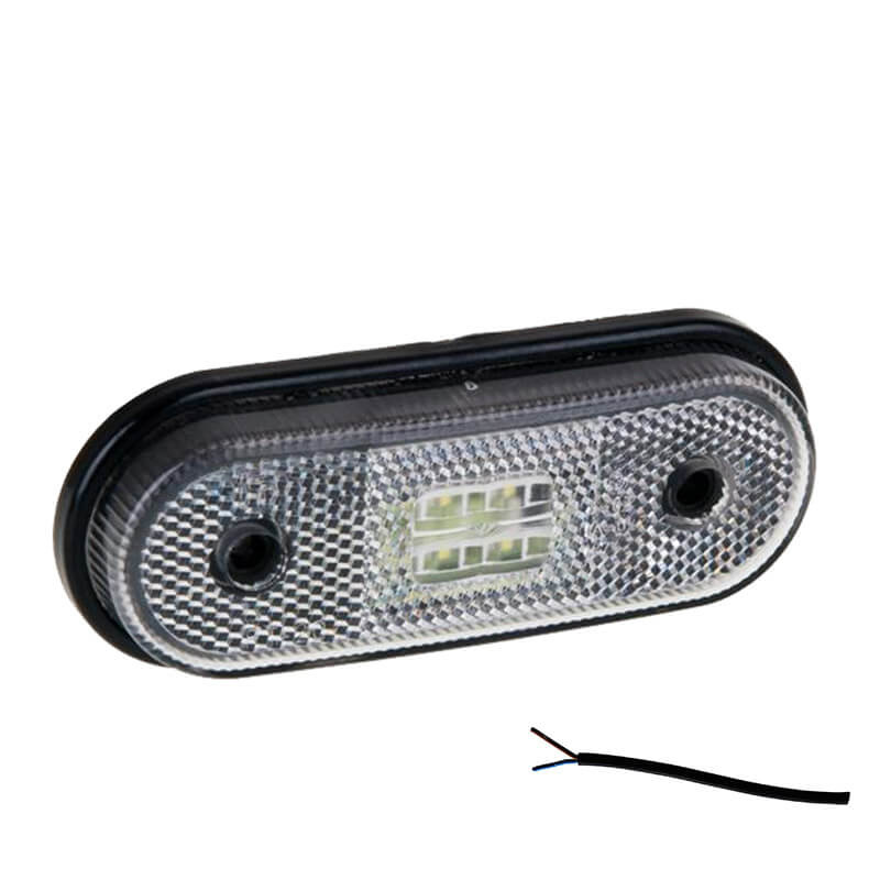 feu de position LED 0.5m câble, extrémité ouverte blanc 50cm 12-24V