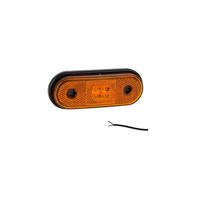 feu de position latéral LED 0.5m câble, extrémité ouverte orange 50cm 12-24V