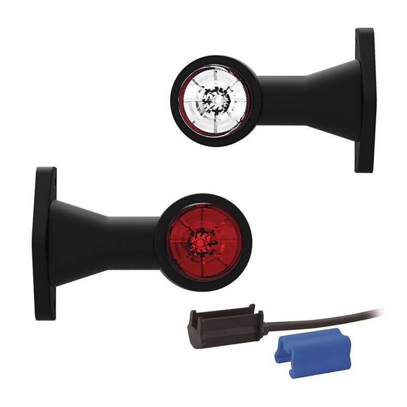 feu d'encombrement rood/wit universel DC câble 200mm, 0,75mm² 12/24V