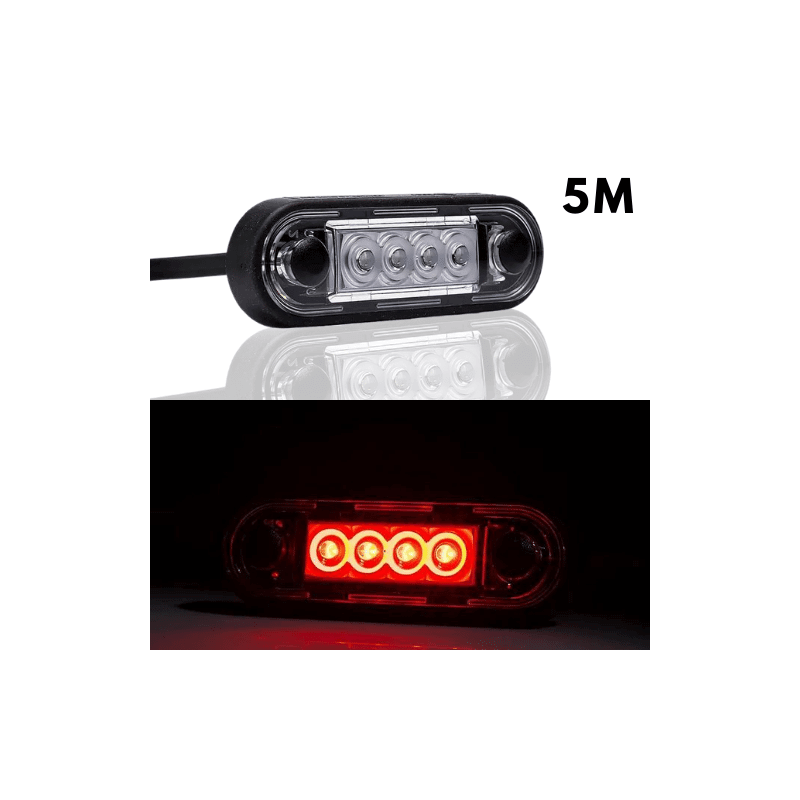 LED feu de position rouge, 5m 12-36V DC