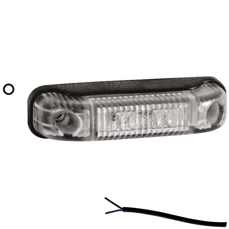 feu de position câble 500 avec extrémité ouverte 12/24 V blanc
