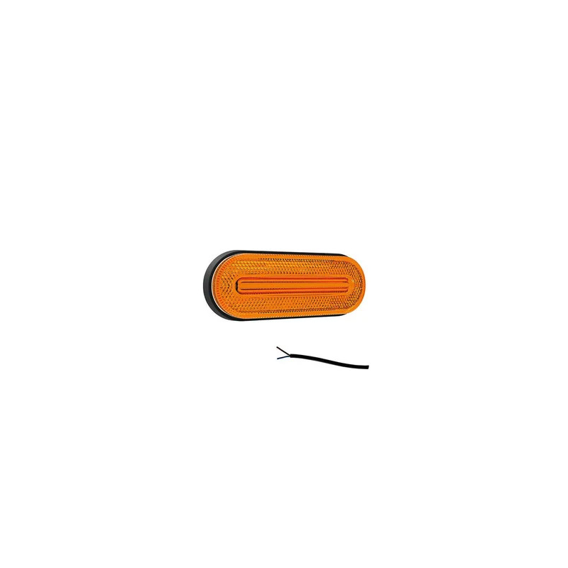feu de position latéral 50cm  orange câble 12/24 V