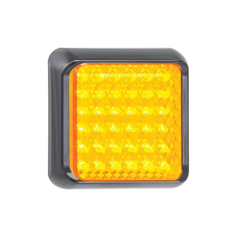 LED feu clignotant noir | 12-24V | 40cm. cable