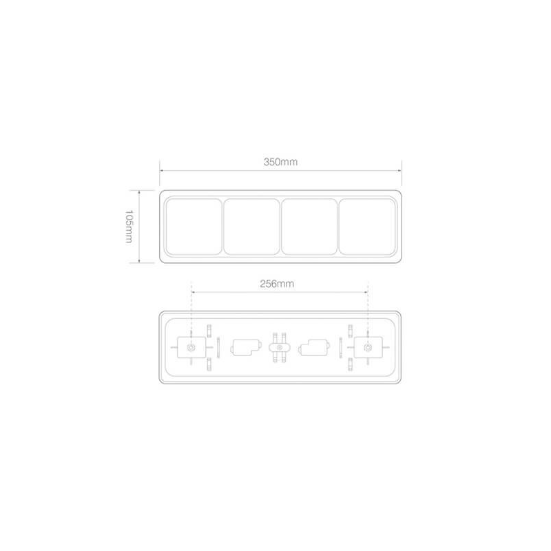 feu arrière LED câble universel 12/24V