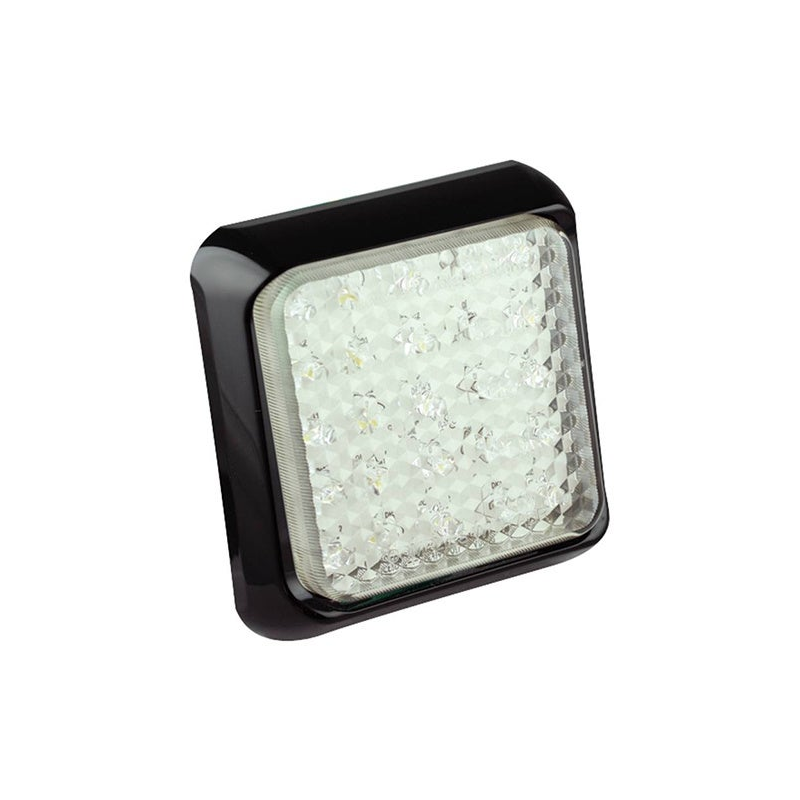 Feu de recul LED avec bord noir | 12-24V | câble de 40cm.
