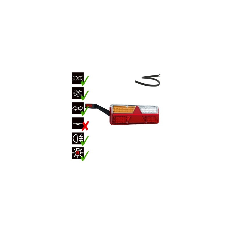 feu arrière LED câble gauche 9/36V Lavaflow