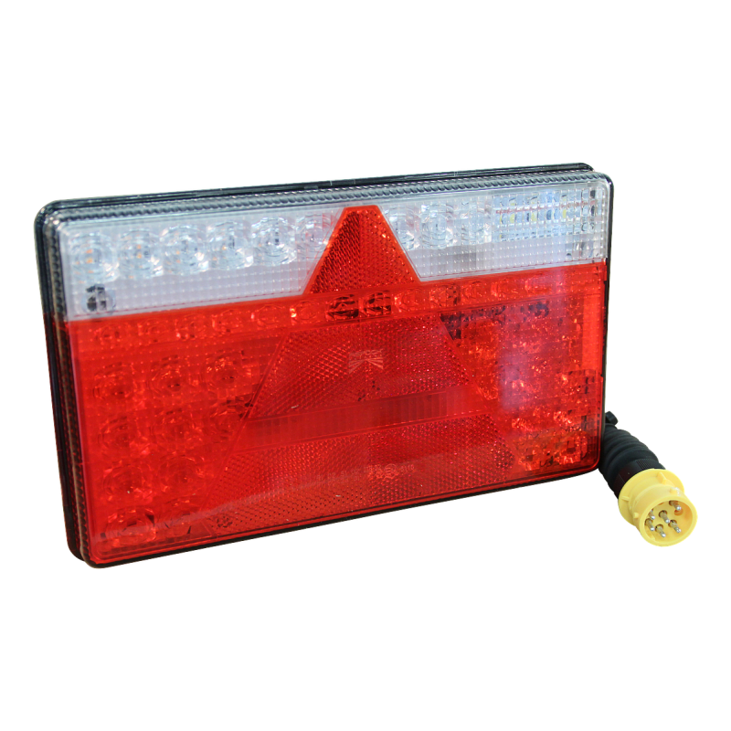 feu arrière LED 8 PINs baïonnette jaune + 0,5m de câble, 8 x 1mm². Multiled II gauche 9-32 V