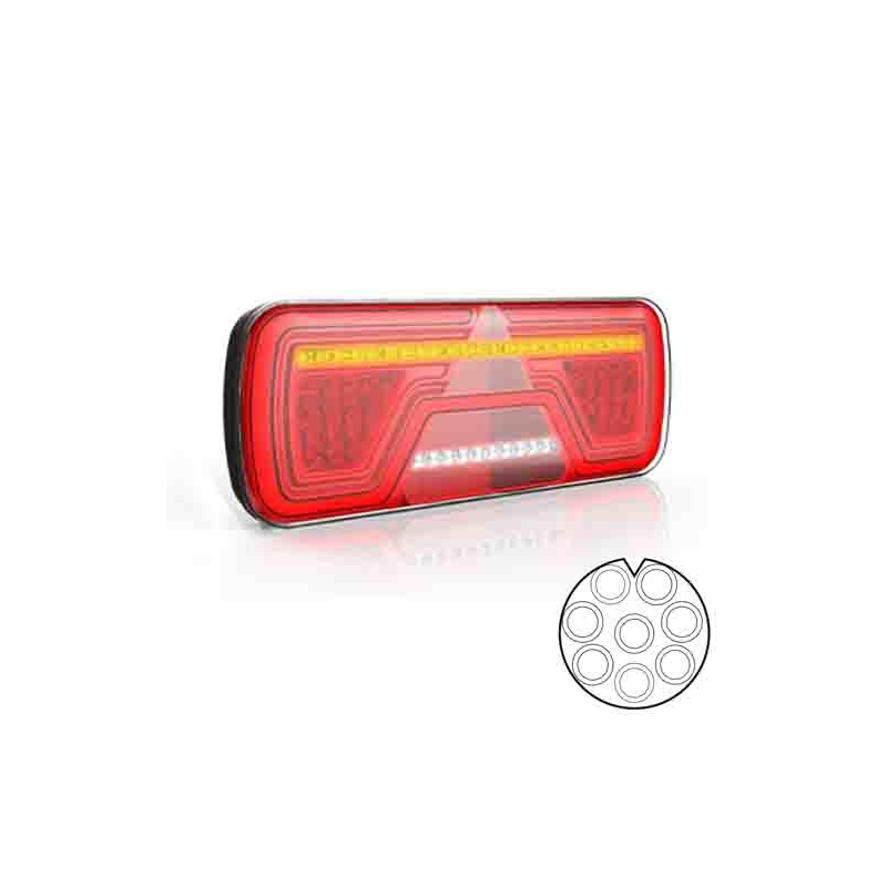 feu arrière LED baïonnette à 8 pôles gauche gauche 12/24V Lavaflow