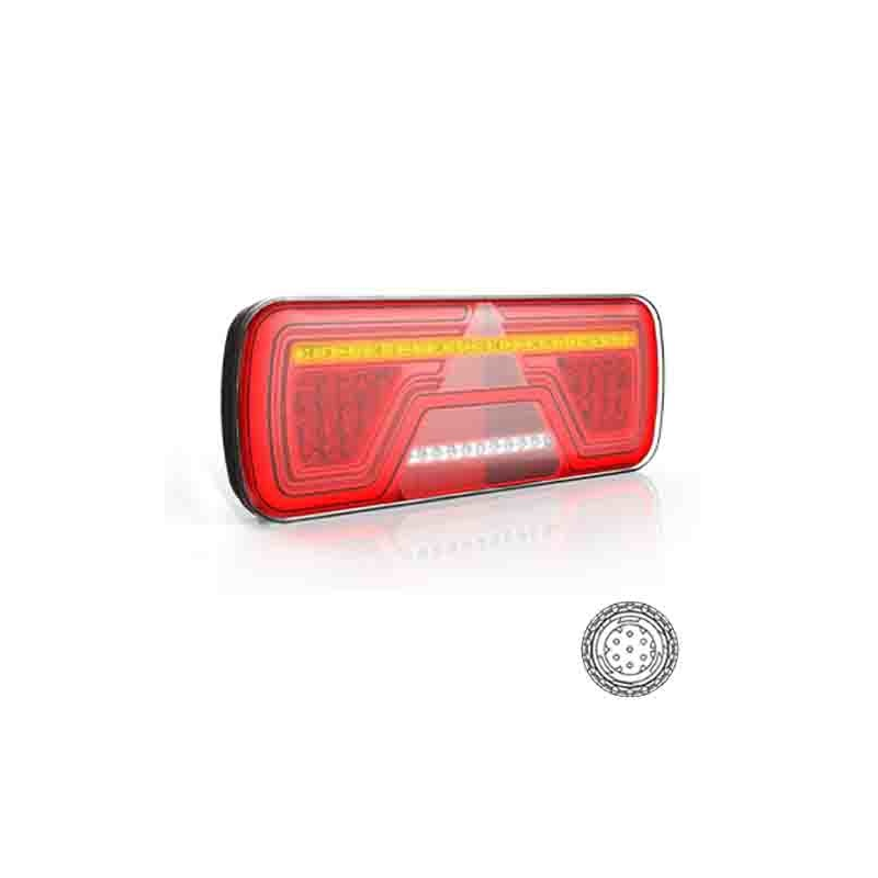feu arrière LED connecteur AMP 7 PIN droit droit 12/24V Lavaflow
