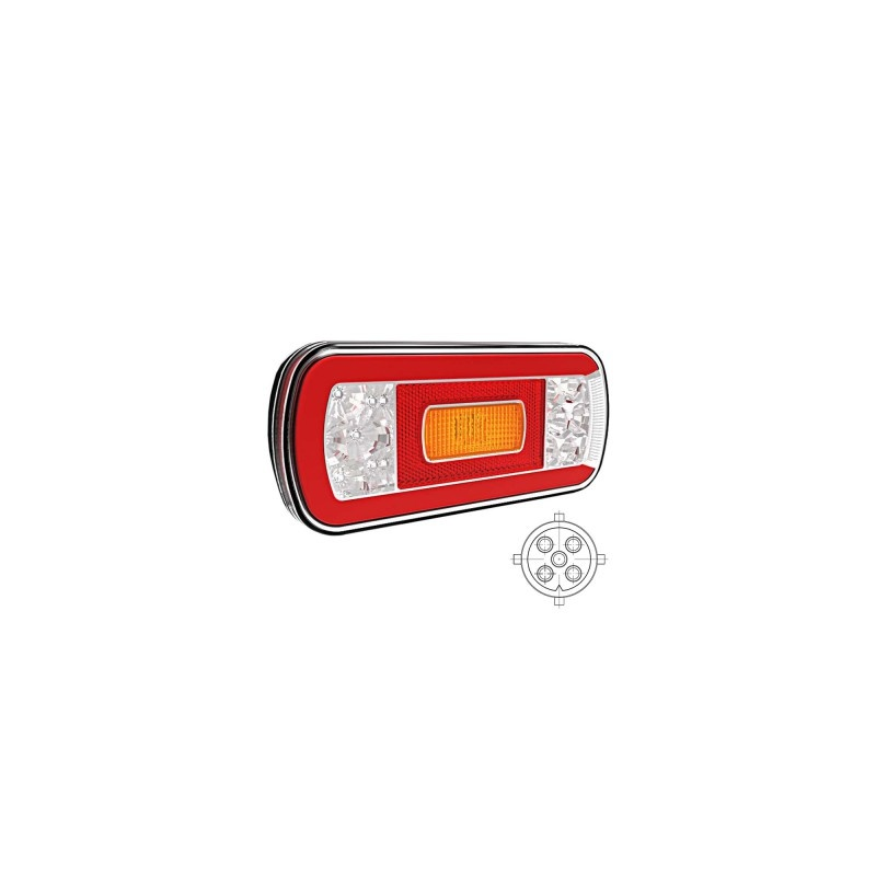 feu arrière LED baïonnette à 5 pôles universel 12/24V Lavaflow