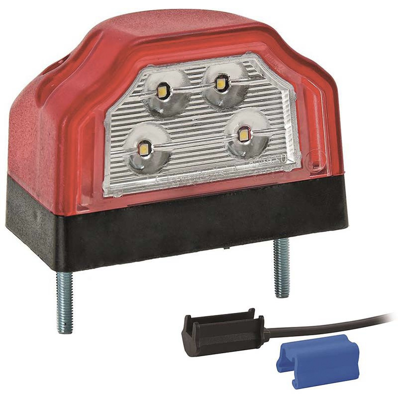 éclairage de plaque LED 12/24V DC câble 200mm, 0,75mm² rood/wit