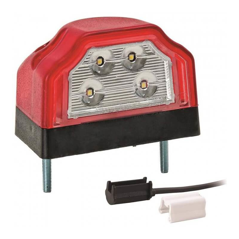 éclairage de plaque LED 12/24V P&R câble 200mm, 2x 1,5mm² rood/wit