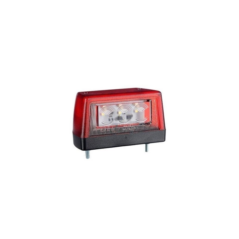 Eclairage LED de plaque avec marqueur rouge 12-24V câble de 0,5m