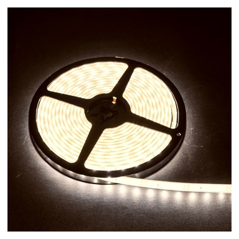 Strip LED sur bobine de 5m. | 24V | 1200 lumens par mètre | 4000K | IP68