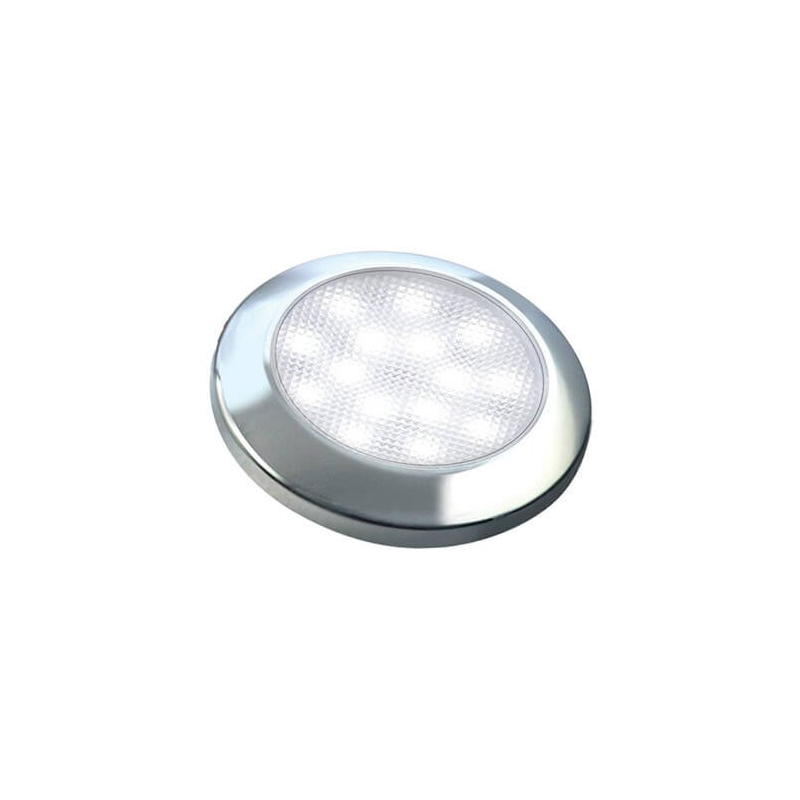 Eclairage intérieur LED ultra plat | chrome | 12V | lumière blanche froide