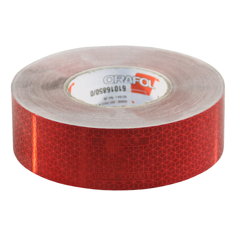 autocollant de balisage semi-remorque >3500kg 50mm x 50mtr Rouge