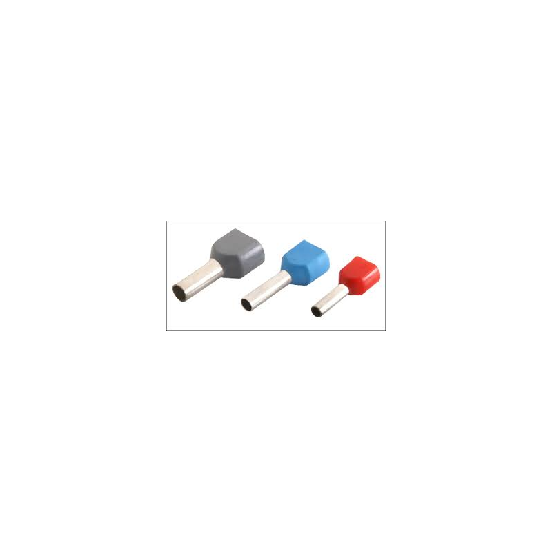 twin sleeve connector pour le fil 2 x 0.75mm2 Ø1,8 , mm gris