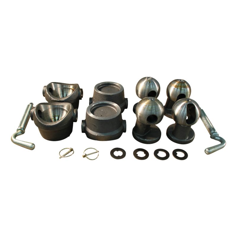 jeu de rotules articulées pour remorque tribenne, 3-faces 15000kg