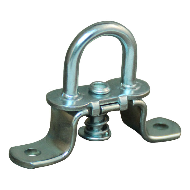 espagnolette goupille avec cheville acier ressort zingué pour œillet 42x22mm