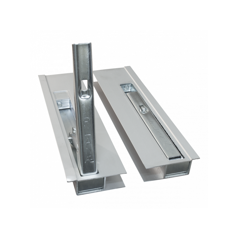 liaison de ridelle en aluminium avec manche en acier (galvanique) 300mm par set gauche + droite
