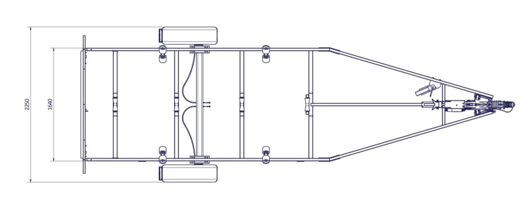 6m30-2m20 1x1800kg- 1800 kg - VLEMMIX - Remorque Porte-Bateau (photo)