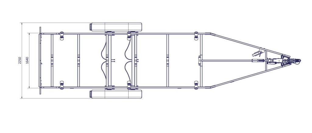 7m80-2m20 2x1350kg - 2700 kg - VLEMMIX - Remorque Porte-Bateau (photo)