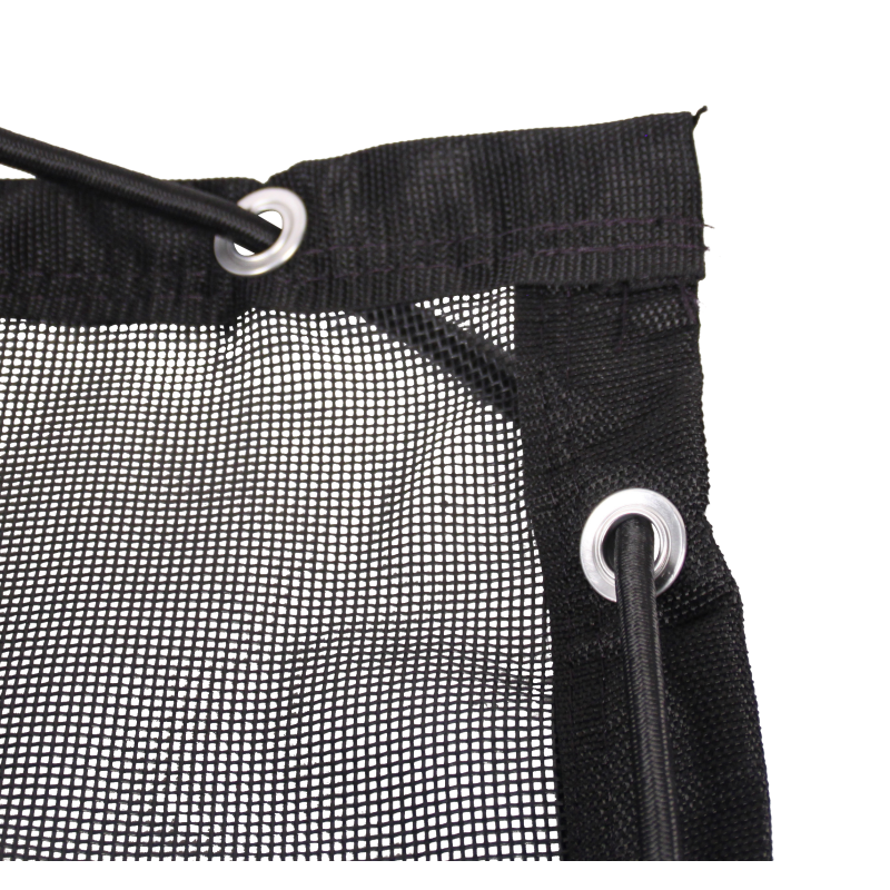 Filet de sécurité de lourde qualité 3000x1800mm PVC, 350 gr/m2 noir foncé RAL 9005 (photo)